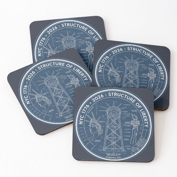 Item preview, Vintage Lady Liberty Architectural Blueprint 1776-2026 designed and sold by rygenr8.