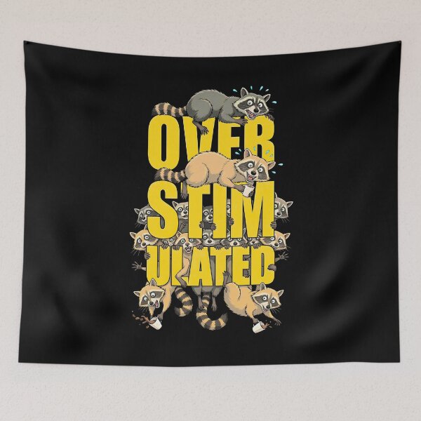 Item preview, Overstimulated Coffee Feral Raccoons Funny Too Much Caffeine designed and sold by GrandeDuc.