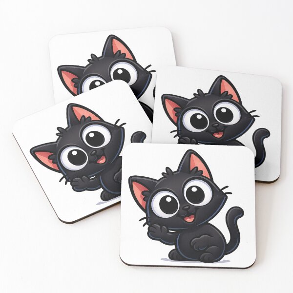 Item preview, Peek-a-Boo Cat/Cute Kawaii Kitty Peeking from Side designed and sold by PrintCreations9.