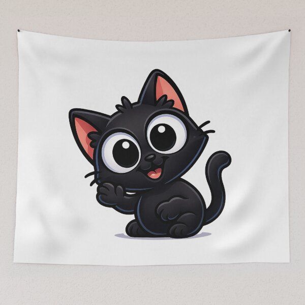 Item preview, Peek-a-Boo Cat/Cute Kawaii Kitty Peeking from Side designed and sold by PrintCreations9.