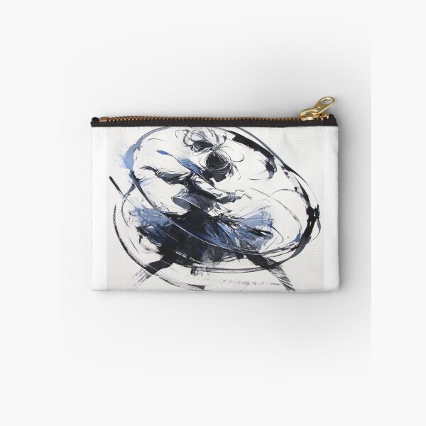 Item preview, Sumi-e Motion Girl – Elegant Ink Abstract Art designed and sold by EchoWave11.