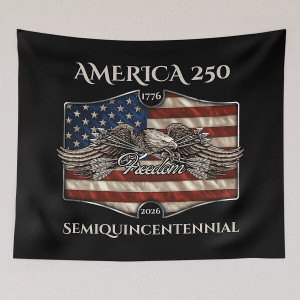 Item preview, America 250 Semiquincentennial - Patriotic Eagle & Flag  designed and sold by DopeTeezCompany.