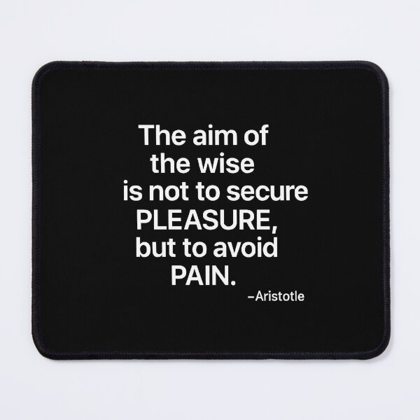 Item preview, Aim Of The Wise Aristotle Philosophy Wisdom Quote (White Font) designed and sold by TshirtsLabs.
