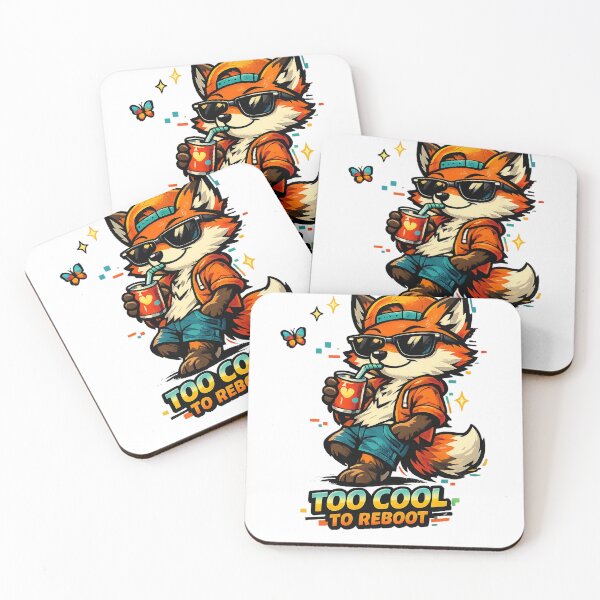 Item preview, Too Cool to Reboot - Retro Urban Fox designed and sold by ForestCuties.