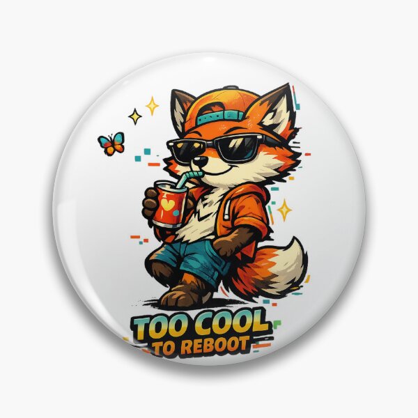 Item preview, Too Cool to Reboot - Retro Urban Fox designed and sold by ForestCuties.