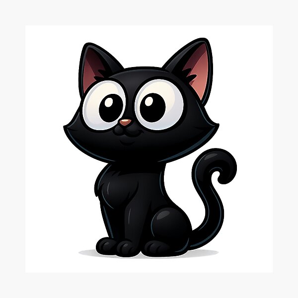 Item preview, Proud Confident Cat/Kawaii Kitty with Question Mark Tail designed and sold by PrintCreations9.