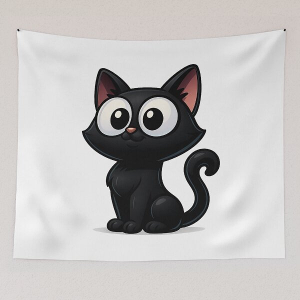 Item preview, Proud Confident Cat/Kawaii Kitty with Question Mark Tail designed and sold by PrintCreations9.