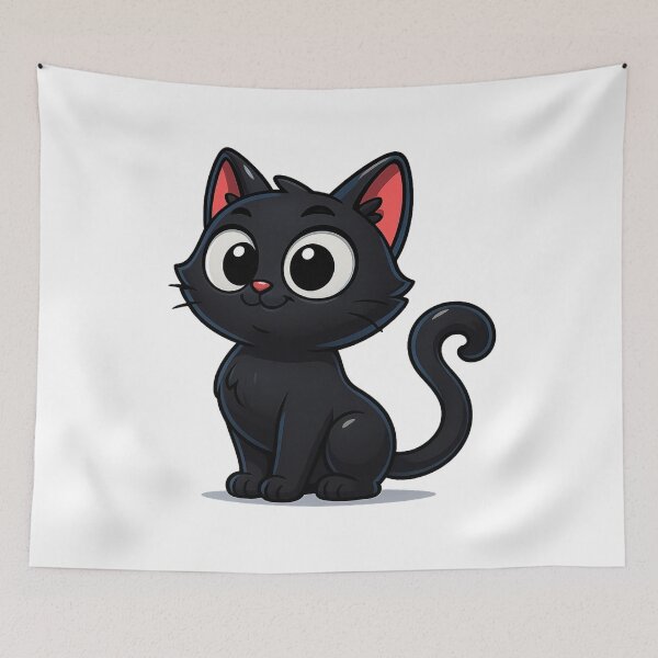 Item preview, Proud Confident Cat/Kawaii Kitty with Question Mark Tail designed and sold by PrintCreations9.