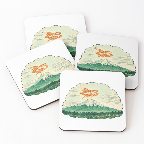 Item preview, The Spirit of Mount Fuji: Japanese Ukiyo-e Fire Dragon Art designed and sold by MalisoStickers.