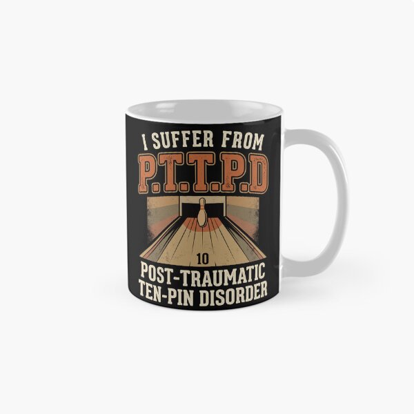 Artikelvorschau, Lustiges Bowling-Shirt PTTPD (Posttraumatisches Zehn-Pin-Syndrom) – Geschenk für Bowling-Fans entworfen und verkauft von ArcaneArtistry.