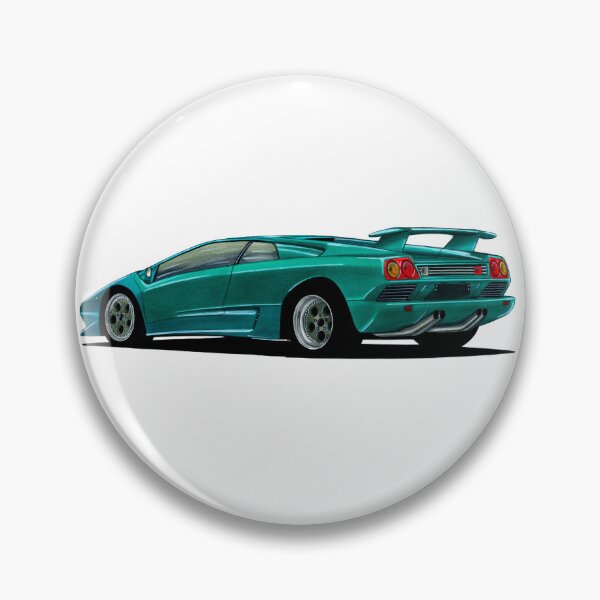 Item preview, Exclusive drawing 90s mid-engine hyper car manufactured by Italian blue Diablo V12 Coupe designed and sold by Cars23.