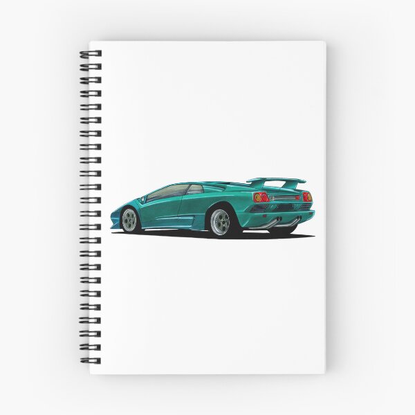 Item preview, Exclusive drawing 90s mid-engine hyper car manufactured by Italian blue Diablo V12 Coupe designed and sold by Cars23.