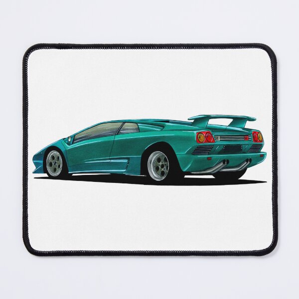 Item preview, Exclusive drawing 90s mid-engine hyper car manufactured by Italian blue Diablo V12 Coupe designed and sold by Cars23.