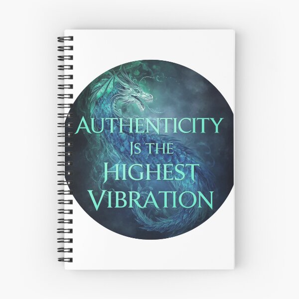 Item preview, A Dragon with the words 'Authenticity is the Highest Vibration designed and sold by Soulstar Designs.