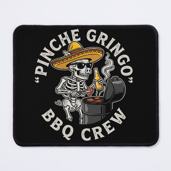 Item preview, Pinche Gringo BBQ Crew Funny Skeleton Grill Shirt Mexican Humor Tee designed and sold by ArcaneArtistry.
