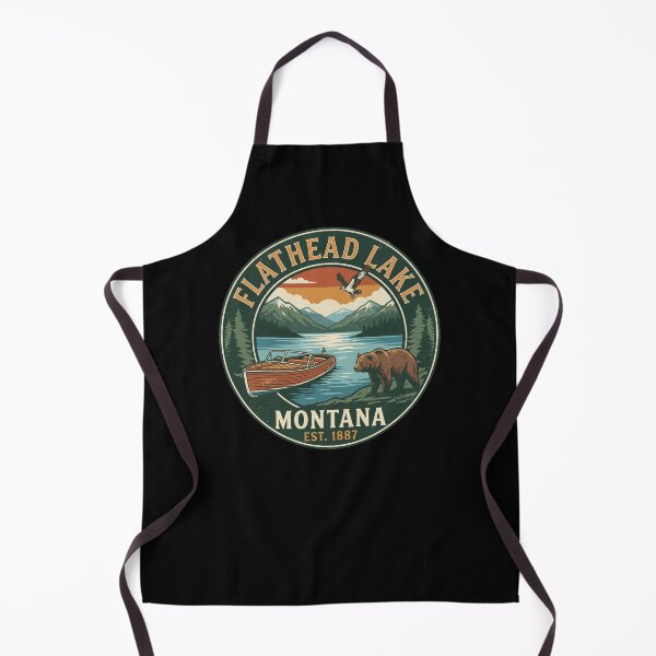 Item preview, Flathead Lake Montana Eagle Bears and Canoes designed and sold by Milasneeze.
