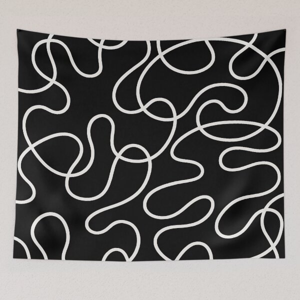 Item preview, Black and White Dancing Lines designed and sold by tonymagnerart.
