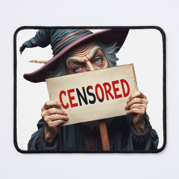 Item preview, Mysterious Wizard Holding “Censored” Sign Artwork designed and sold by KUHATLIKHA.