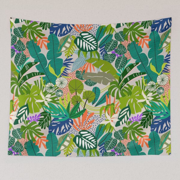 Item preview, Simple drawing of abstract jungle 701 designed and sold by mmartabc.