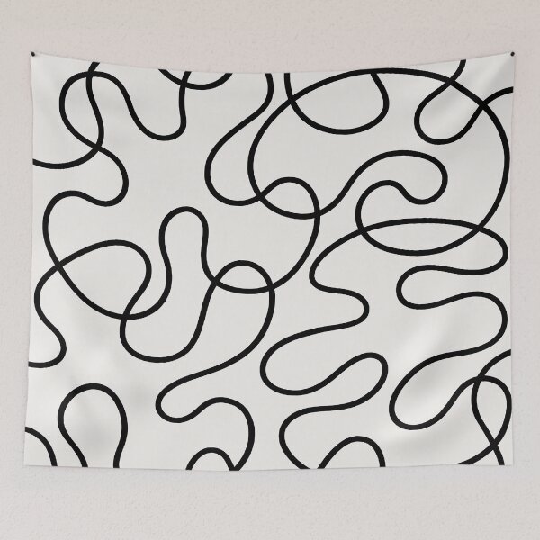 Item preview, Black and White Dancing Lines designed and sold by tonymagnerart.