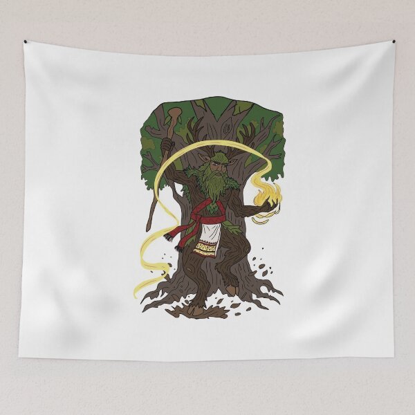 Item preview, Forest Spirit Guardian Art Slavic Mythology Folk Illustration  designed and sold by LeshanArt.