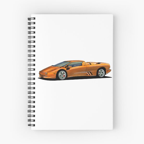 Item preview, Exclusive drawing 90s mid-engine hyper car manufactured by Italian yellow Diablo V12 Roadster designed and sold by Cars23.