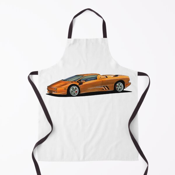 Item preview, Exclusive drawing 90s mid-engine hyper car manufactured by Italian yellow Diablo V12 Roadster designed and sold by Cars23.