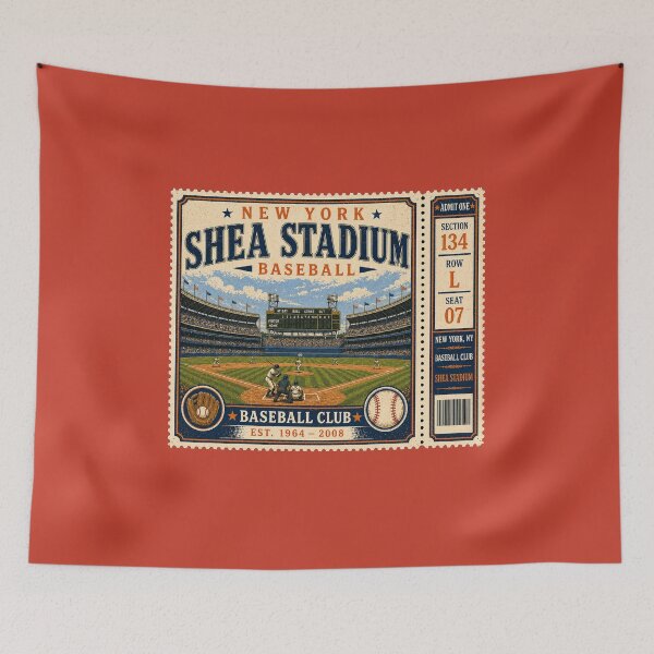 Item preview, New York Baseball Vintage Ticket Stub Shea Stadium Retro Classic Ballpark Design designed and sold by GhostDawgs.