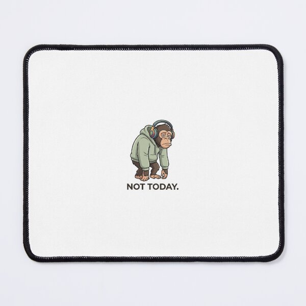 Item preview, Not Today Monkey Sticker | Funny Mood Meme | Relatable Cartoon designed and sold by Newkidshub.