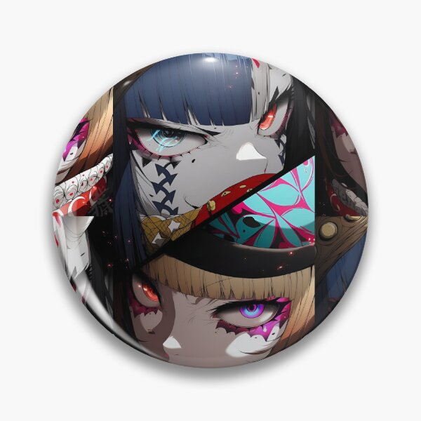 Artikelvorschau, Dark Anime Duality Girl – Dämonen-Yokai, Cyberpunk-Split-Face, Glitch-Horror-Ästhetik entworfen und verkauft von Dyan4.