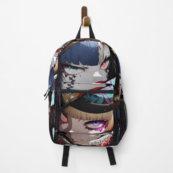 Item preview, Dark Anime Duality Girl – Demon Yokai Cyberpunk Split Face, Glitch Horror Aesthetic Art designed and sold by Dyan4.