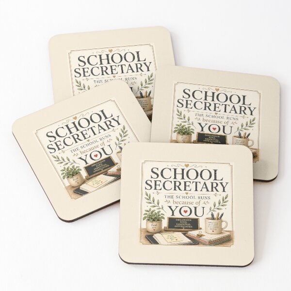Item preview, School Secretary Appreciation Gift – The School Runs Because of You designed and sold by Novel Works Studio.