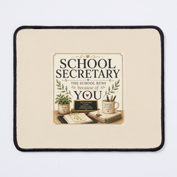 Item preview, School Secretary Appreciation Gift – The School Runs Because of You designed and sold by Novel Works Studio.