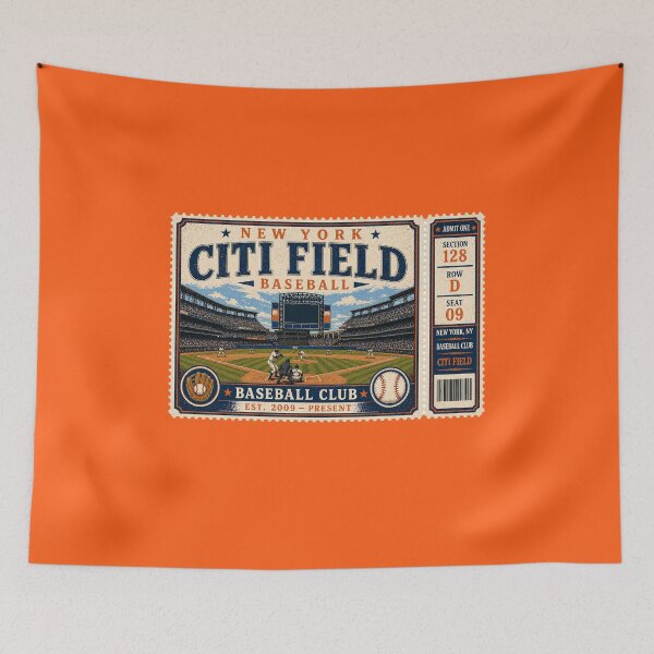 Item preview, New York Baseball Vintage Ticket Stub Citi Field Retro Stadium Design designed and sold by GhostDawgs.