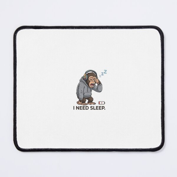 Item preview, I Need Sleep Monkey Sticker | Tired Meme | Relatable Mood Cartoon designed and sold by Newkidshub.