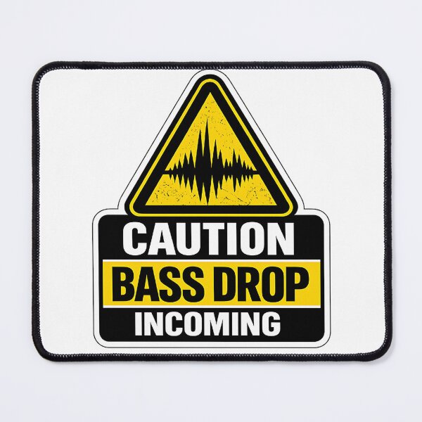 Item preview, Caution Bass Drop Incoming Rave Warning designed and sold by  ZenRave Designs.