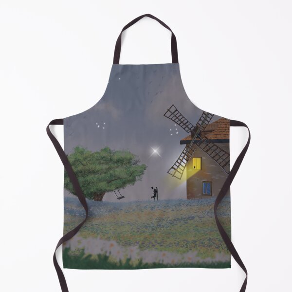 Item preview, Moonlight Windmill - Digital Horizons of Dreams designed and sold by AliAltinelArt.