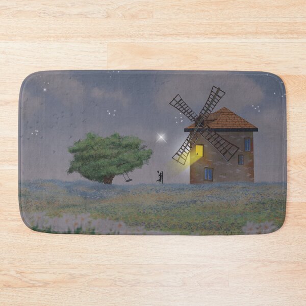 Item preview, Moonlight Windmill - Digital Horizons of Dreams designed and sold by AliAltinelArt.