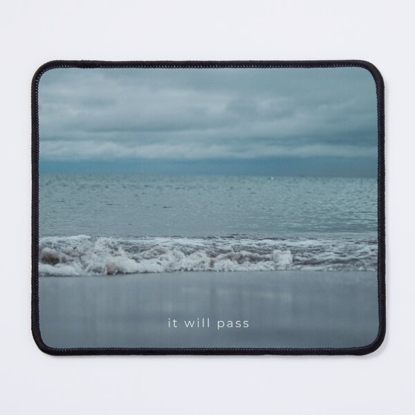 Item preview, Calm Ocean Wave Aesthetic with Quote “It Will Pass”, Minimal Sea Poster designed and sold by annytsuj.