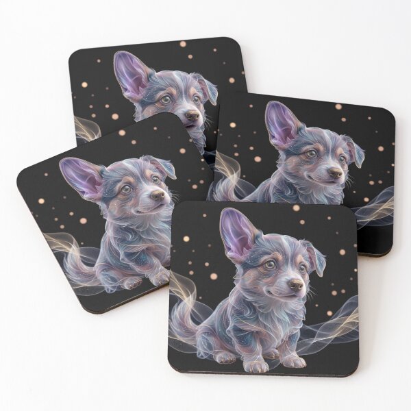 Item preview, Mystic Glow: Ethereal Spirit Puppy Art designed and sold by KireaDesigns.