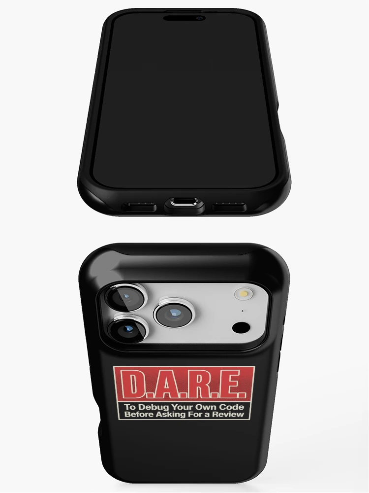 Thumbnail 3 of 4, iPhone Case, D.A.R.E. Debug Your Own Code Funny Programmer Sticker | Coding Humor Dev Gift designed and sold by Urben Loop.