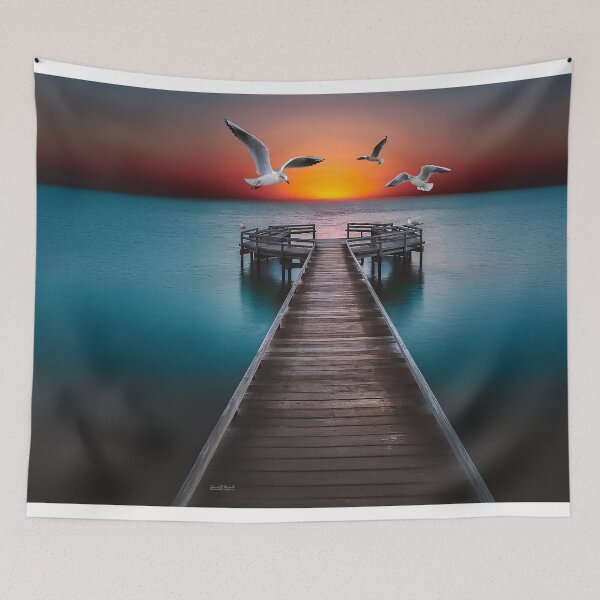 Item preview, Morning Sunrise Glow – Peaceful Ocean & Sky Wall Art Photography by DBM PhotoArt  designed and sold by DBM Photo Gallery 1.