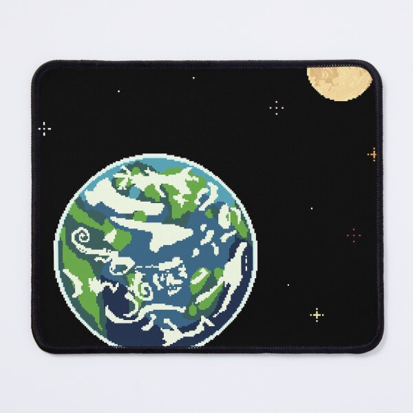 Item preview, Pixel Earth in Space designed and sold by CuteArtKawaii.