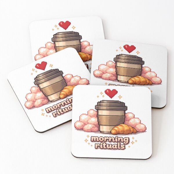 Item preview, Morning Rituals Pixel Art – Cozy Coffee and Croissant Retro Aesthetic designed and sold by aleano2026.