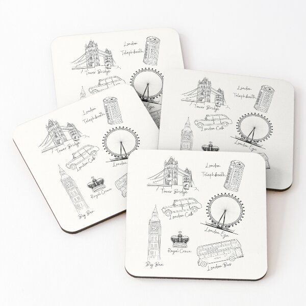 Item preview, ​Hand-Drawn London Landmarks Art designed and sold by HBBS DESIGNS.