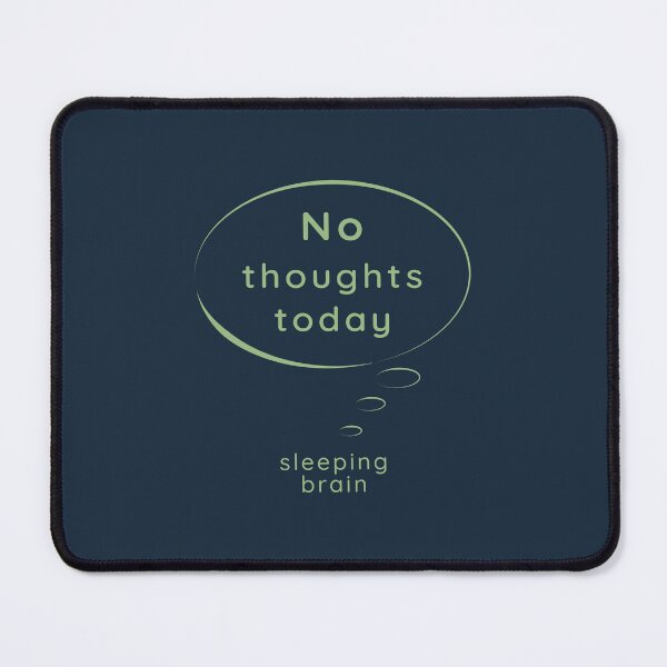 Artikelvorschau, No Thoughts Today Sleeping Brain – Jade Green Calm Minimal Aesthetic entworfen und verkauft von unique art and design.