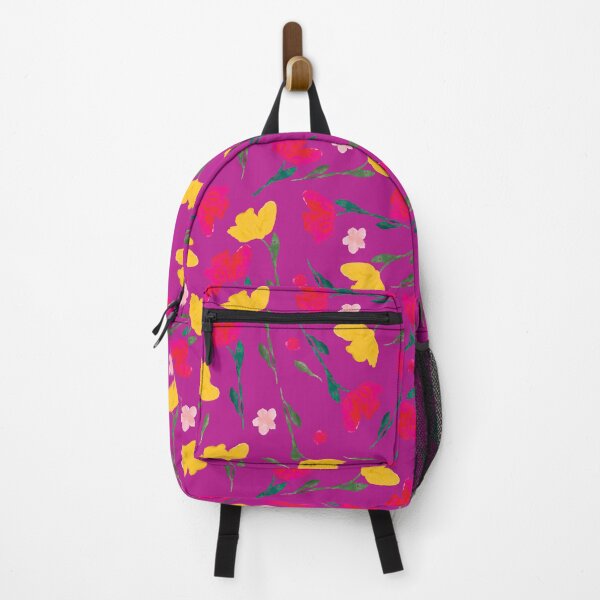 Item preview, Purple version of Flower garden pattern with red and yellow tulips designed and sold by studiodrchicken.