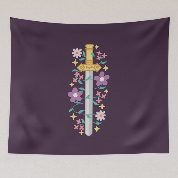 Item preview, Fantasy Sword with Flowers and Sparkles designed and sold by winterpumpkin.