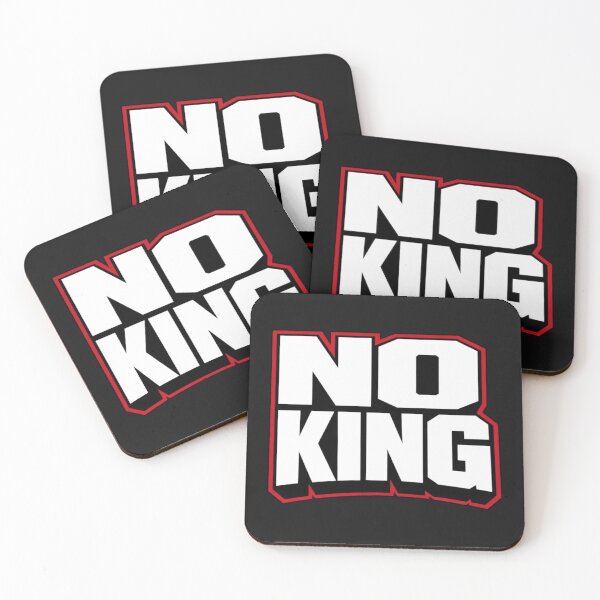 Item preview, NO KING Anti-Monarchy Political Statement designed and sold by Tsugraf Designs.