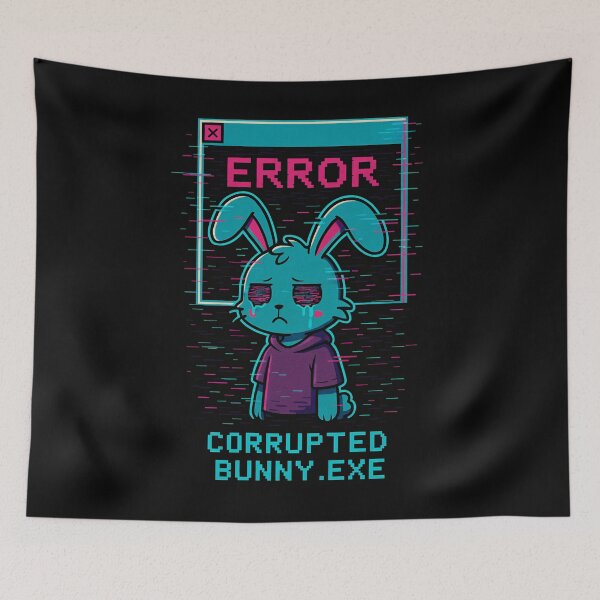 Item preview, Corrupted Bunny.exe – Kawaii Glitch Rabbit designed and sold by JupiterGlitchEmpire.
